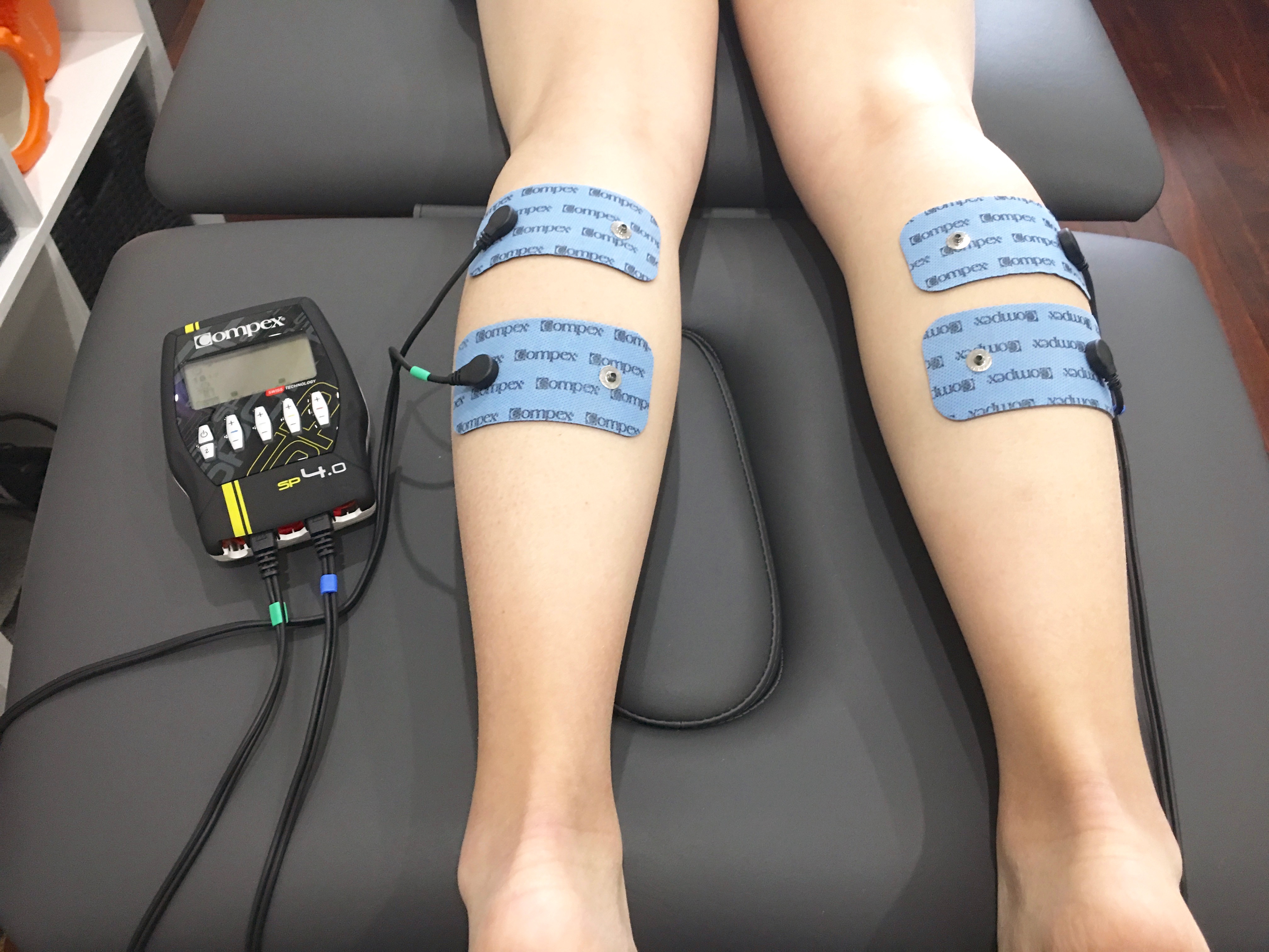 Electrical Muscle Stimulation in action